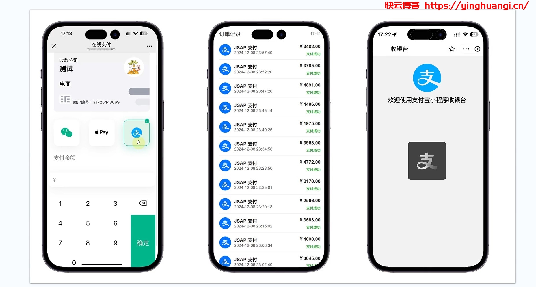 易支付 精美设计的支付收银台模板 门店收银管理系统-快云博客
