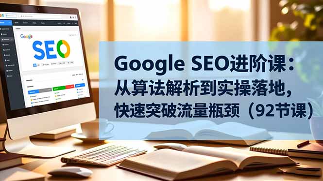 Google SEO进阶课：从算法解析到实操落地，快速突破流量瓶颈(92节课-快云博客