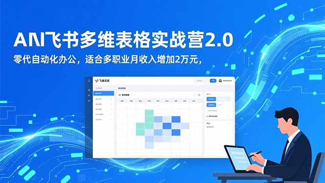 AI+飞书多维表格实战营2.0:零代码自动化办公,适合多职业月收入增加2万元-快云博客