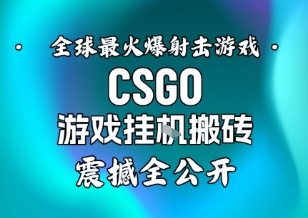 【年底大揭秘】基于全球最火爆的射击CSGO游戏挂G搬砖,日入5张+,震撼公开-快云博客