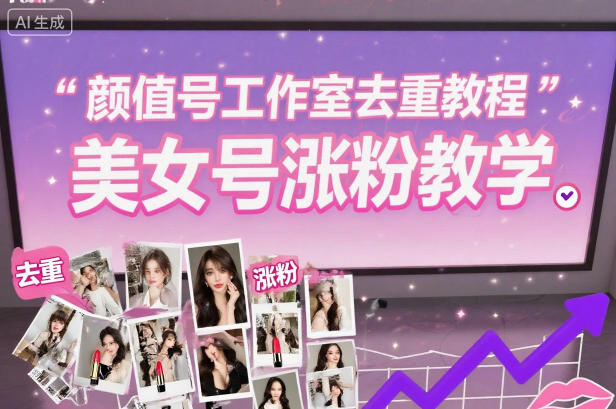 颜值号工作室去重教程,美女号涨粉教学-快云博客