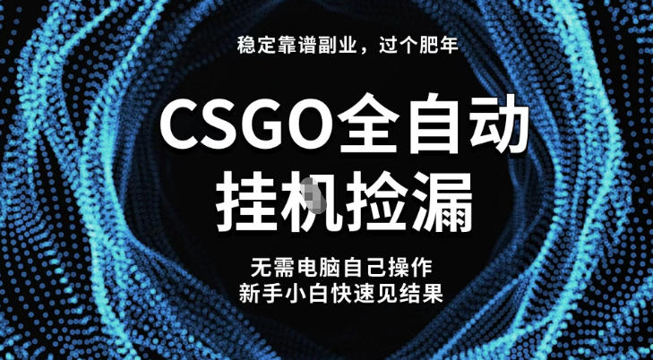 【稳定副业】全球最热门游戏CSGO全自动捡漏，最新玩法，新手小白日入5张+【揭秘】-快云博客