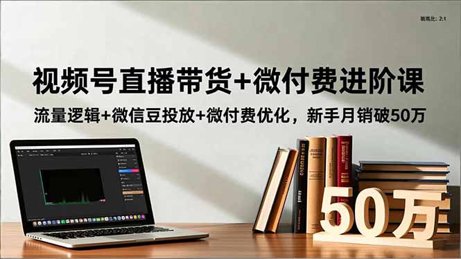 视频号直播带货+微付费进阶课：流量逻辑+微信豆投放+微付费优化，新手月销破50万-快云博客