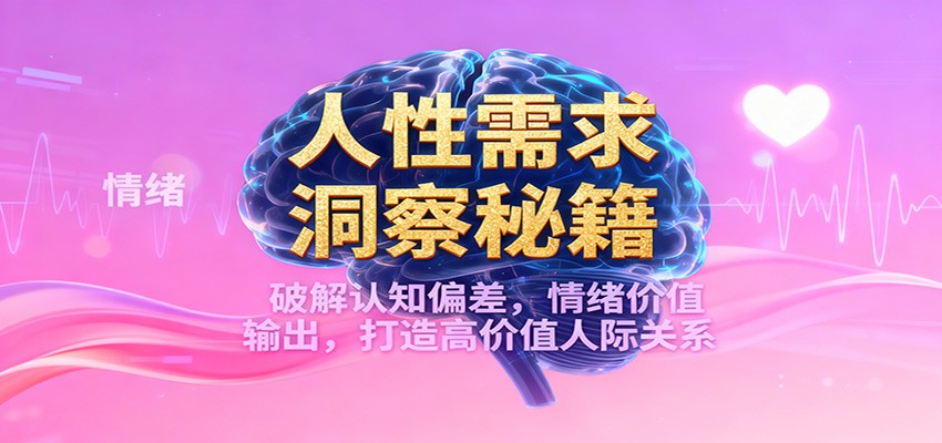人性需求洞察秘籍,破解认知偏差,情绪价值输出,打造高价值人际关系-快云博客