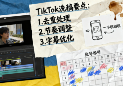 TikTok洗稿剪辑全流程课-快云博客