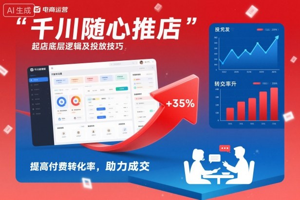 千川随心推起店底层逻辑及投放技巧，提高付费转化率，助力成交-快云博客