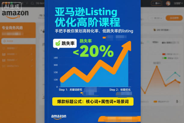 亚马逊Listing优化高阶课程,手把手教你策划高转化率、低跳失率的listing-快云博客