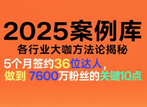2025案例库，收录各行业大咖的方法论，各行业大咖方法论揭秘-快云博客