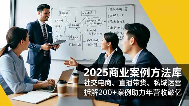2025商业案例方法库，社交电商、直播带货、私域运营，拆解200+案例助力年营收破亿-快云博客