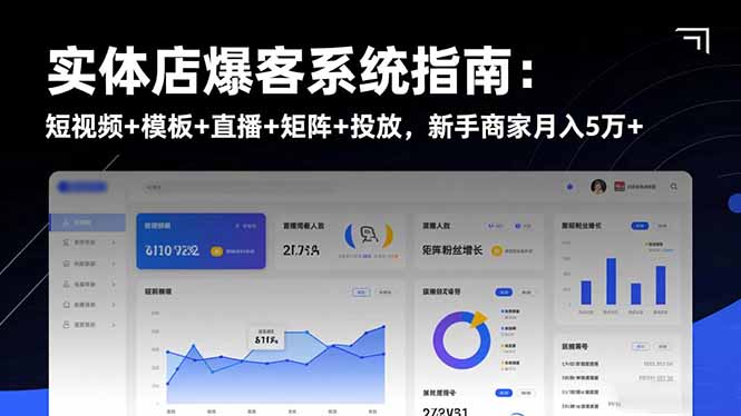 实体店爆客系统指南:短视频+模板+直播+矩阵+投放,新手商家月入5万+-快云博客