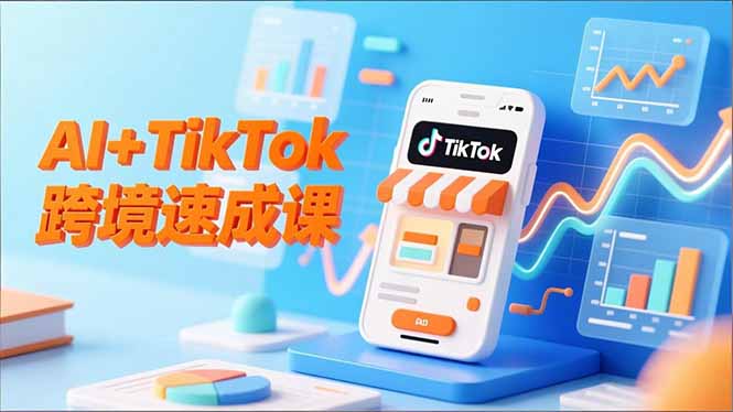 AI+TikTok跨境速成课,智能翻译、店铺定位、流程拆解,7天高效上线运营-快云博客
