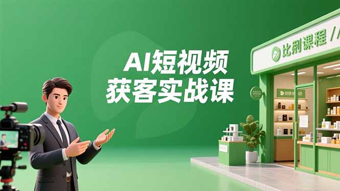 AI短视频获客实战课,数字人创作、实体行业应用、精准引流,30天获取客源月入6万+-快云博客