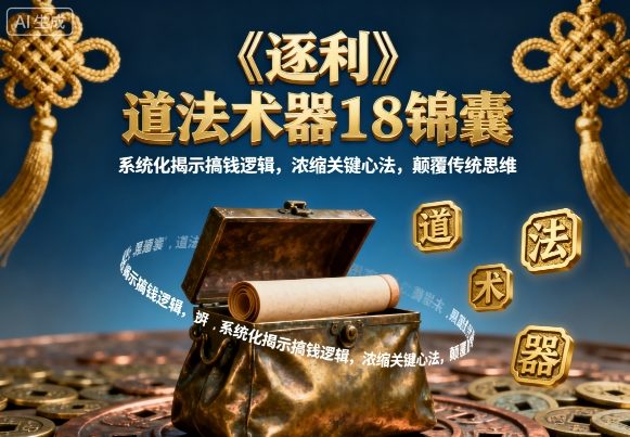 《逐利》道法术器18锦囊，系统化揭示搞钱逻辑，浓缩关键心法，颠覆传统思维(更新)-快云博客