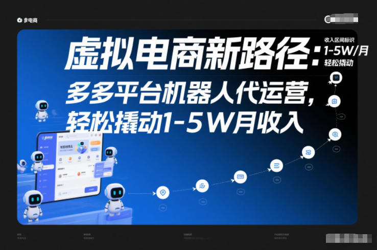 虚拟电商新路径：多多平台机器人代运营，轻松撬动1-5W月收入【揭秘】-快云博客