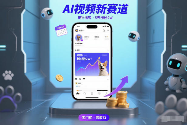 AI视频新赛道，宠物播客仅注册5天涨粉2W，收益非常可观 &ndash; 快云博客-快云博客