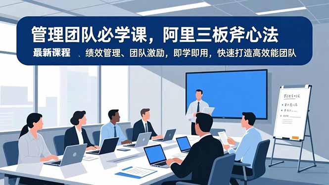 管理团队必学课，阿里三板斧心法、绩效管理、团队激励，即学即用，快速打造高效能团队-快云博客