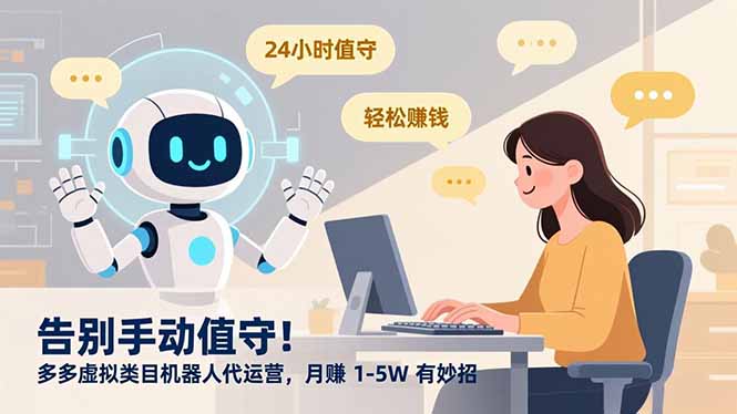 告别手动值守！多多虚拟类目机器人代运营，月赚 1-5W 有妙招-快云博客
