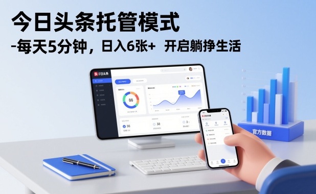 今日头条托管模式，每天5分钟，日入6张+，开启躺挣生活【揭秘】 &ndash; 快云博客-快云博客