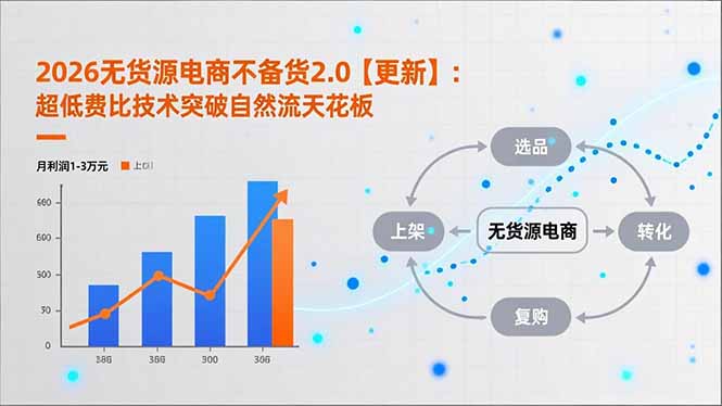 2026无货源电商不备货2.0【更新】：超低费比技术突破自然流天花板，单店月利润1-3万元 &ndash; 快云博客-快云博客