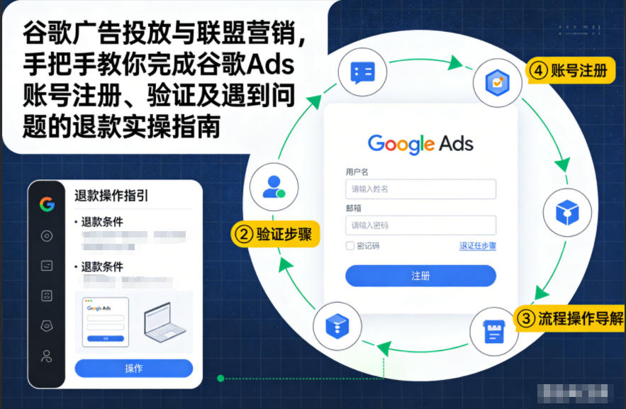 谷歌广告投放与联盟营销，手把手教你完成谷歌Ads账号注册、验证及遇到问题的退款实操指南-快云博客