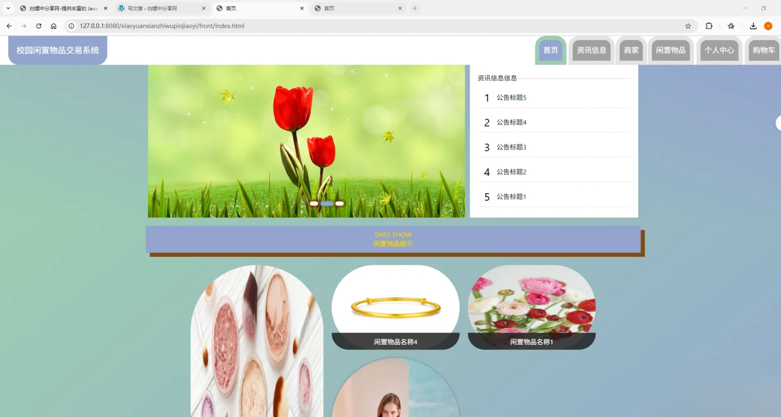 基于Spring Boot的校园闲置物品交易系统代码-快云博客