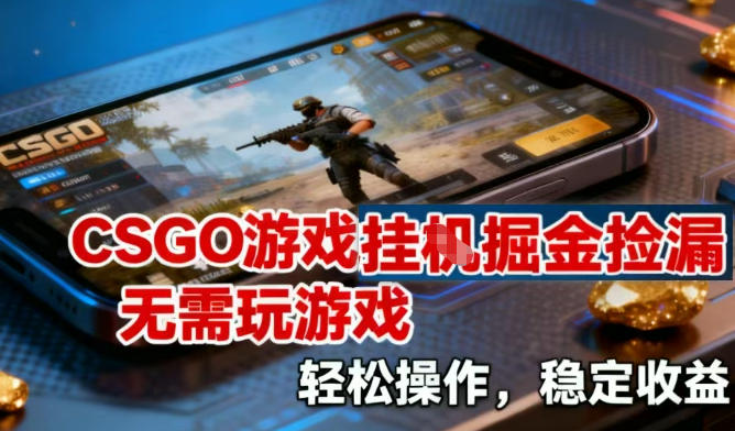 CSGO游戏挂G掘金捡漏，不需要玩游戏，操作简单，收益稳定【揭秘】-快云博客