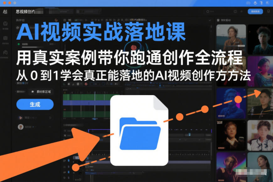 AI视频实战落地课，用真实案例带你跑通创作全流程，从0到1学会真正能落地的AI视频创作方法-快云博客