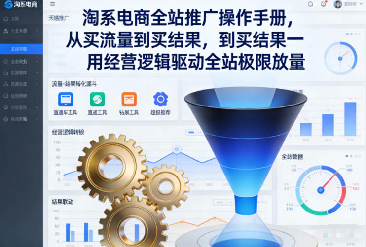 淘系电商全站推广操作手册，从买流量到买结果一用经营逻辑驱动全站极限放量-快云博客