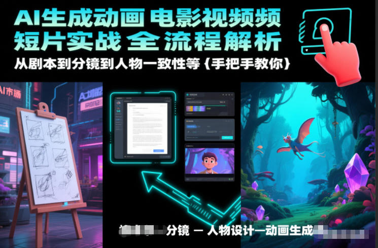 AI生成动画电影视频短片实战全流程解析，从剧本到分镜到人物一致性等手把手教你-快云博客