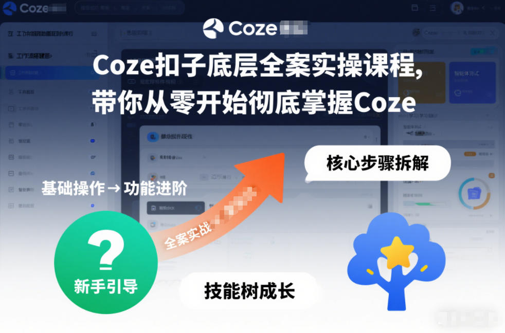 Coze扣子底层全案实操课程，带你从零开始彻底掌握Coze-快云博客