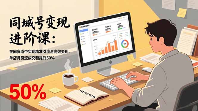 同城号变现进阶课：在同城赛道中实现精准引流与高效变现，单店月引流成交额提升50%-快云博客