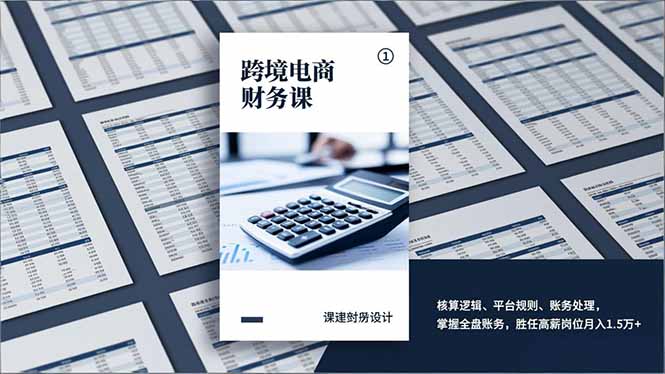 跨境电商财务课，核算逻辑、平台规则、账务处理，掌握全盘账务，胜任高薪岗位月入1.5万+-快云博客
