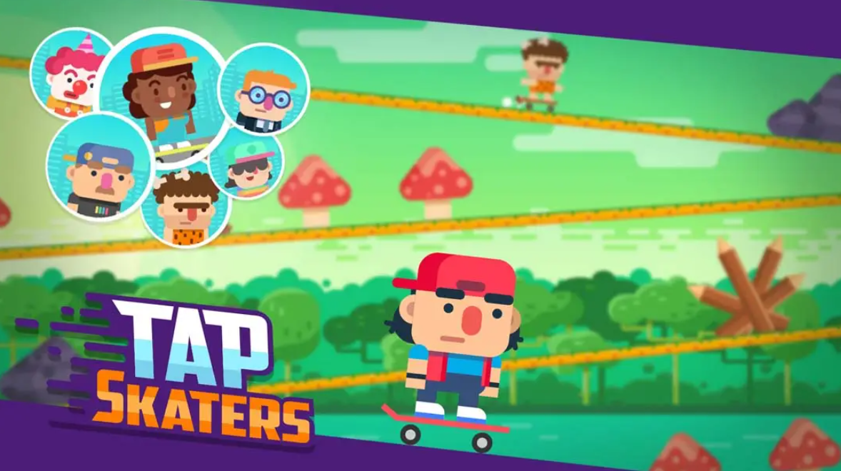 《速降滑板比赛游戏 Tap Skaters》Switch英文版NSP下载-快云博客