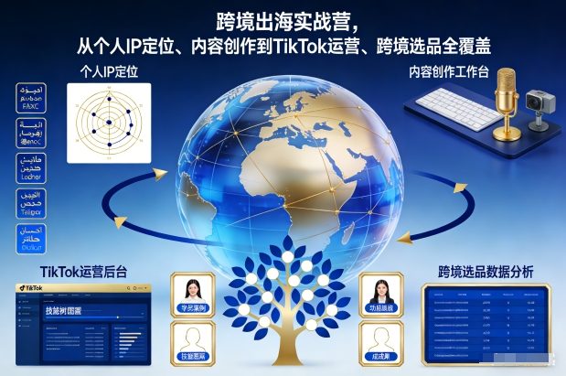 跨境出海实战营，从个人IP定位、内容创作到TikTok运营、跨境选品全覆盖-快云博客