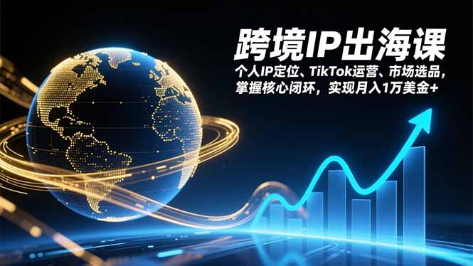 跨境IP出海课，个人IP定位、TikTok运营、市场选品，掌握核心闭环，实现月入1万美金+-快云博客