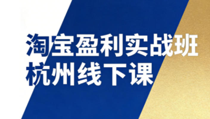淘宝盈利实战班杭州线下课12月26-28日(音频+字幕)，帮你掌握SOP流程+12门核心技术 &ndash; 快云博客-快云博客