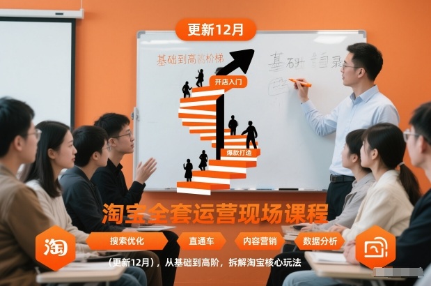 淘宝全套运营现场课程(更新26年1月)，从基础到高阶，拆解淘宝核心玩法-快云博客