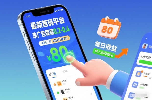 最新首码平台，单广告保底0.2-0.4，单机一天轻松撸80，早入场早賺米【揭秘】 &ndash; 快云博客-快云博客