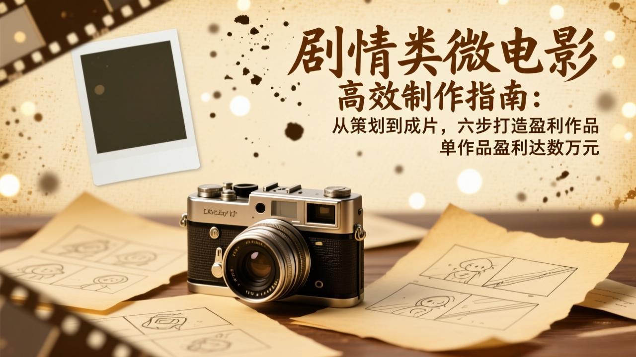 剧情类微电影高效制作指南：从策划到成片，六步打造盈利作品，单作品盈利达数万元-快云博客