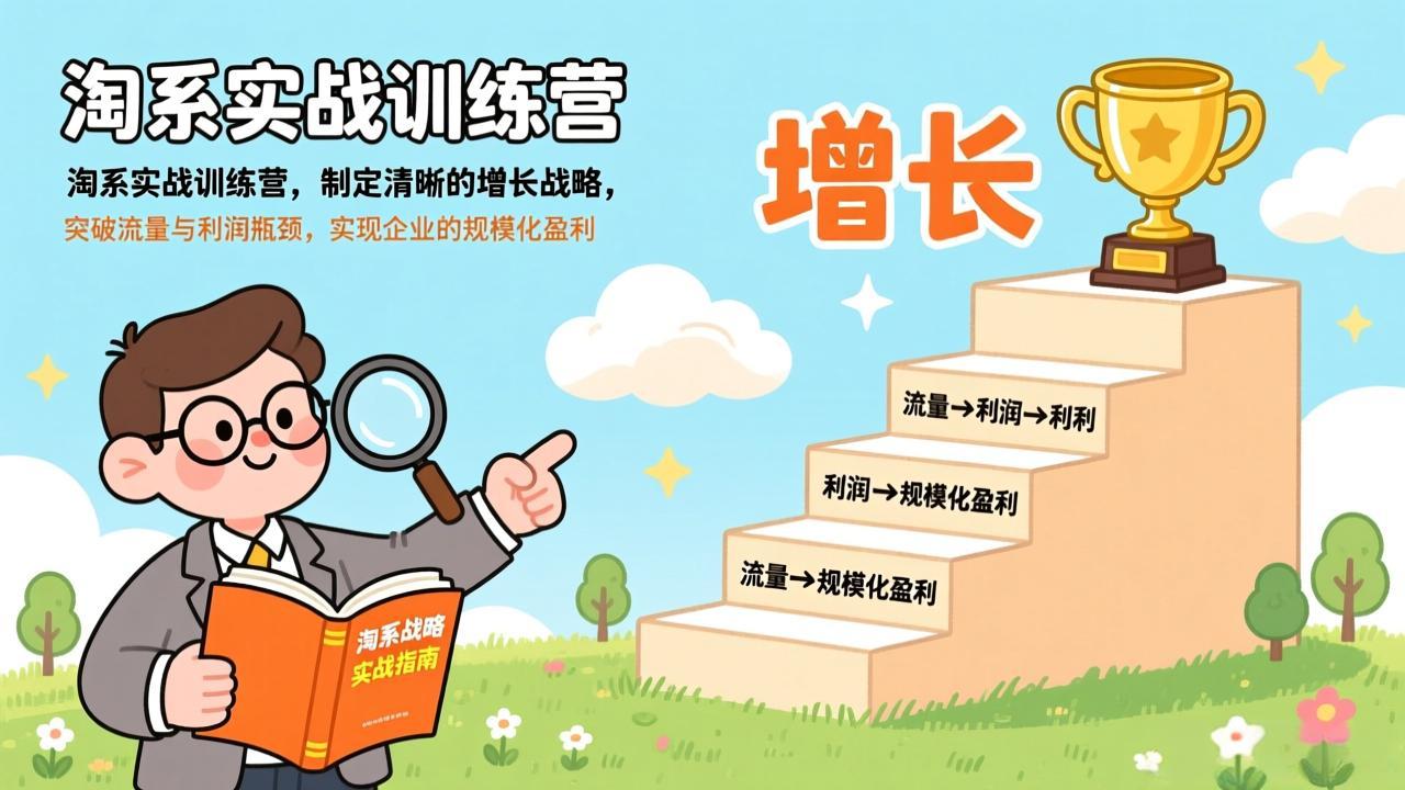 淘系实战训练营，制定清晰的增长战略，突破流量与利润瓶颈，实现企业的规模化盈利-快云博客